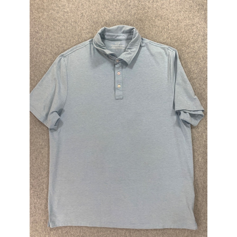 Vineyard Vines Edgartown Pima Cotton Blend S/S Polo Shirt (Men's Large) Blue